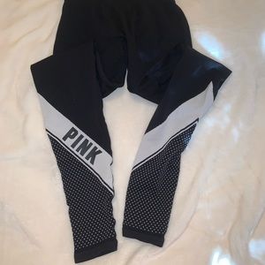 Victoria Secret Pink Black and White leggings